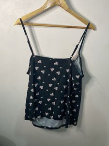 Cute Heart Print Cami Top