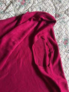 Vibrant Pink Crew Neck Sweater