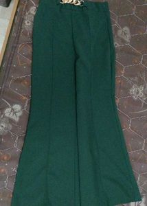 Green Flared pant