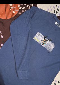 Men's Blue Deer Graphic T-Shirt