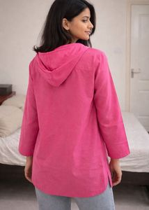Chic Pink Kurta with Hood
