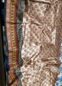 Elegant Hand Block Tussar Silk Saree with Blouse