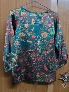 Floral Patchwork Print Top