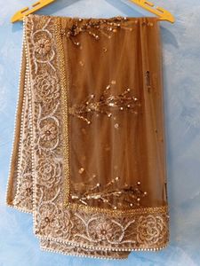 Elegant Brown Lehenga with heavy Dupatta