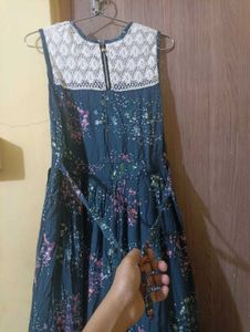 Price🔽Grey Multicolour Flare Frock