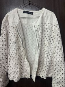 Stylish White Broderie Jacket