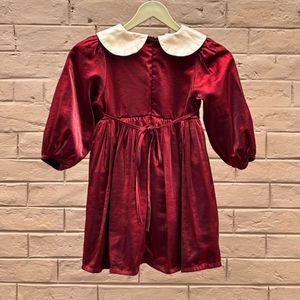 Velvet Dress with Peter Pan Collar
