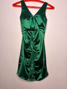 Green Satin Mini Dress🥀
