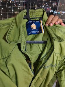 Spykar JNS Olive Green Cotton Shirt