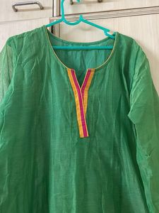 Elegant Green Anarkali Kurti