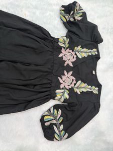 Black embroidered Dress