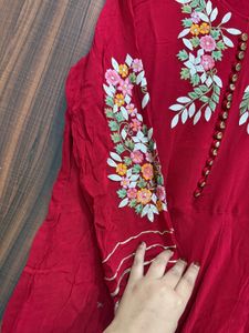 elegant deep red boutique dress