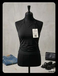 Chic Black Halter Neck Top