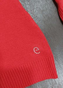 Red Ruffle Neck Sweater