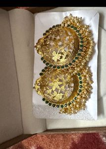 Exquisite Ethnic Gold-Toned Earrings