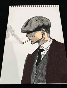 Thomas Shelby Hand-Drawn A4 Artwork 🖤🚬