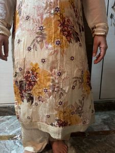 Elegant Floral Kurta Set with Dupatta