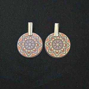 Boho Mandala Round Earrings