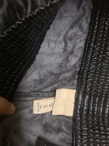 Black Faux Leather Wide Leg Pants
