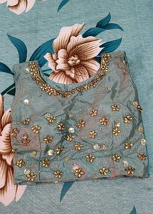 Embellished Silk Blouse