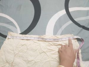 Cream A-line Ghaghra for Saree