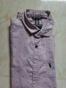 Men's Pink Printed Casual Shirt