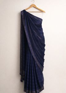 Sparkling Navy Blue Saree