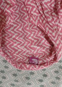 Stylish Pink Zigzag Print Kurta