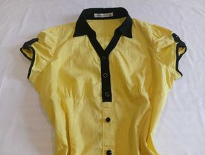 Y2K Yellow Black Top