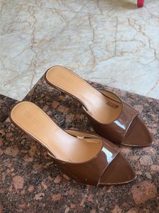 Stylish Brown Pointed Toe Mules