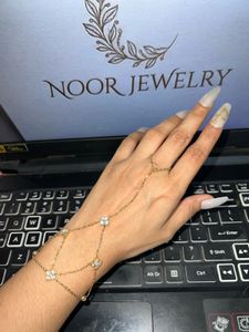Elegant Gold Chain Hand Bracelet
