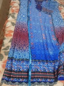 Blue Printed Kurta set