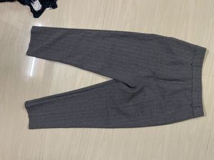 Stylish Dark Grey Herringbone Pants