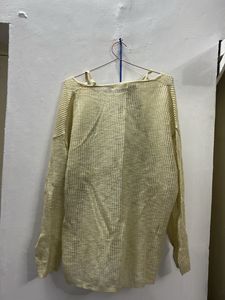Sheer Knit Oversized Top