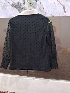 Sheer Polka Dot Blouse