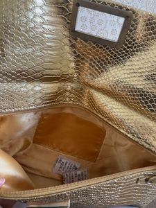 Stunning Gold Textured Clutch Bag