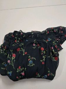 Chic Off-Shoulder Floral Blouse