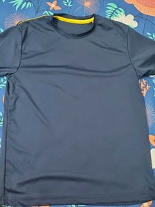 Navy Blue T-Shirt with Yellow Accents