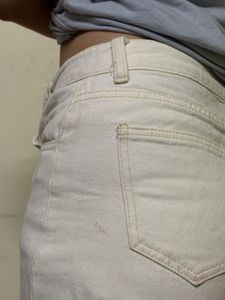 Off White Wide Leg Jeans