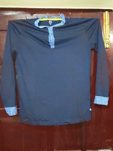 Men's Long Sleeve Blue and Red T shirts