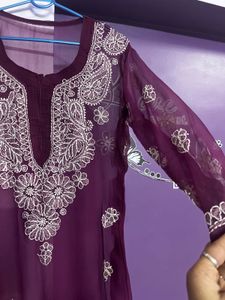 Chikan Kurta with inner never worn