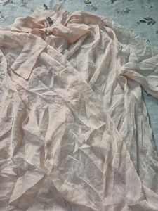 Pink Bow-Tie Chiffon Blouse