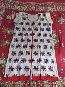 Embroidered Katha Stich Pure cotton Kurta❤️💙