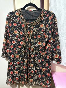 Chic Floral Print Blouse y2k
