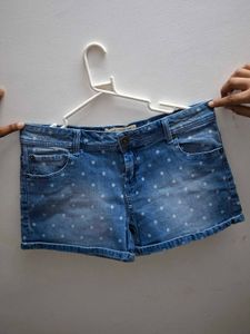 Cotton On Polka Dot Denim Shorts