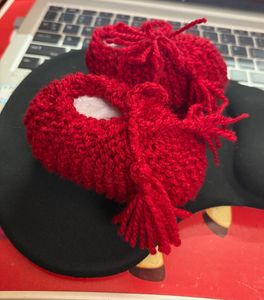 Hand-Knitted Baby Booties