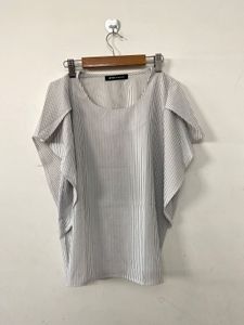 Striped Ruffle Sleeve Top