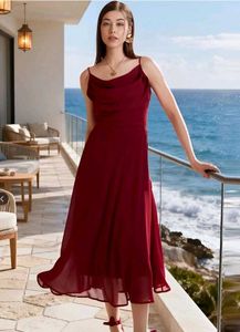 Elegant Burgundy Slip Dress