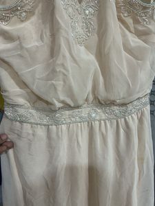 Beaded Neckline Gown