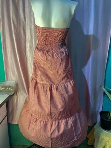Red Gingham Halter Neck Dress
